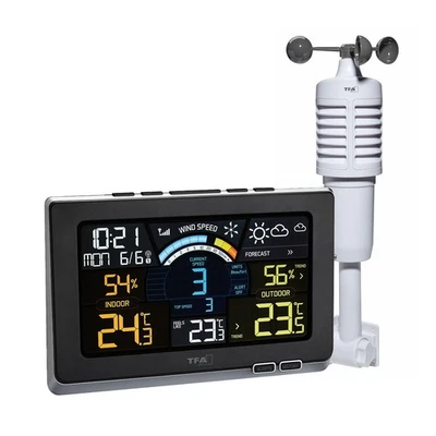 Spring Breeze Funk-Wetterstation 35.1140.01 inkl Windmesser mit Farbdisplay W... - Bild 1 von 4