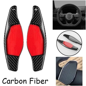 Real Carbon Fiber Car Steering Wheel Paddle Shifter For Audi R8 RS5 TT RS3 RS4 - Picture 1 of 6