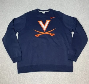 Nike Virginia Cavaliers Club Fleece Crewneck Sweatshirt Sz LG NCAA Graphic New - Picture 1 of 11