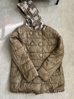 Chaqueta acolchada beige para mujer Max Mara relleno, con capucha Foto 1 de 4