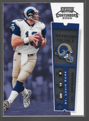 2000 Playoff Contenders - Kurt Warner #82 St. Louis Rams NFL - Image 1 of 2