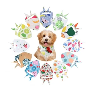 Cotton Dog Scarf Washable Cat Bibs Cute Pet Bandana Pet Supplies - Picture 1 of 22