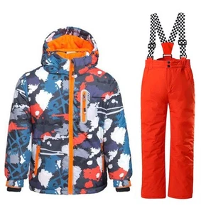 Boy's Ski Jacket Pants Windproof Snowsuit 2-Piece Set Snowboarding Outwear Sk... - Picture 1 of 9