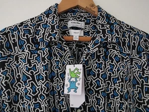 BNWT NEXT x Keith Haring All Over Print Short Sleeved Shirt Size Medium * NEW - Picture 1 of 10