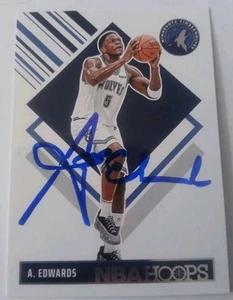 Anthony Edwards Autographed Card 2024-25 NBA Hoops Tribute Autograph Card.🔥🔥🔥 - Picture 1 of 1
