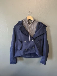 Maeve by Anthropolgie Womens Blue Full Zip Hooded Jacket Size Small - Picture 1 of 3