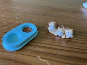 Fisher Price Loving Family Dollhouse Brown Puppy Dogs puppies food bowl - Picture 1 of 1