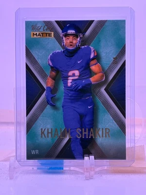 2022 Wild Card Matte Blue and White X-Plode SP #MXPN-19 Khalil Shakir 1/4 - Image 1 of 2