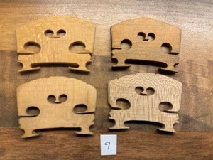 Bundle Of 4 Maple Violin Bridges 4/4 For Restorations (Set 9) - Picture 1 of 1