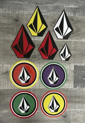 VOLCOM STICKER XL 8” Set Of 9 Stickers Volcom Stone Skateboard Surf WSL Stab USA - Image 1 of 4