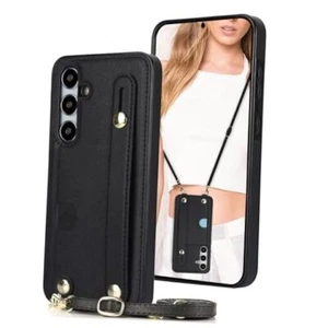 for Case with Stand for Women, Crossbody Lanyard & Samsung Galaxy S24 Black - Picture 1 of 7