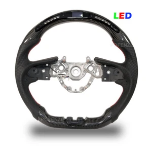 Carbon Fiber LED Perforate Leather Steering Wheel Fit For Nissan GT-R 2017-2021  - Picture 1 of 7