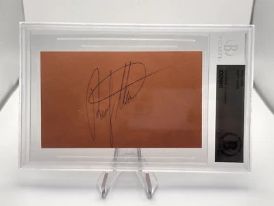 RUSTY STAUB AUTOGRAPH INDEX CARD BECKETT BAS SLABBED METS - Image 1 of 2