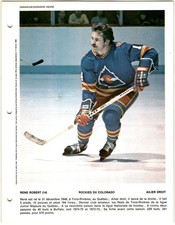 1979-80 Dimanche / Derniere Heure Photos Rene Robert #NNO Colorado Rockies