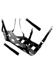 HEAVY DUTY LEATHER SEX SWING / SLING with STIRRUPS FRAME - Picture 1 of 1