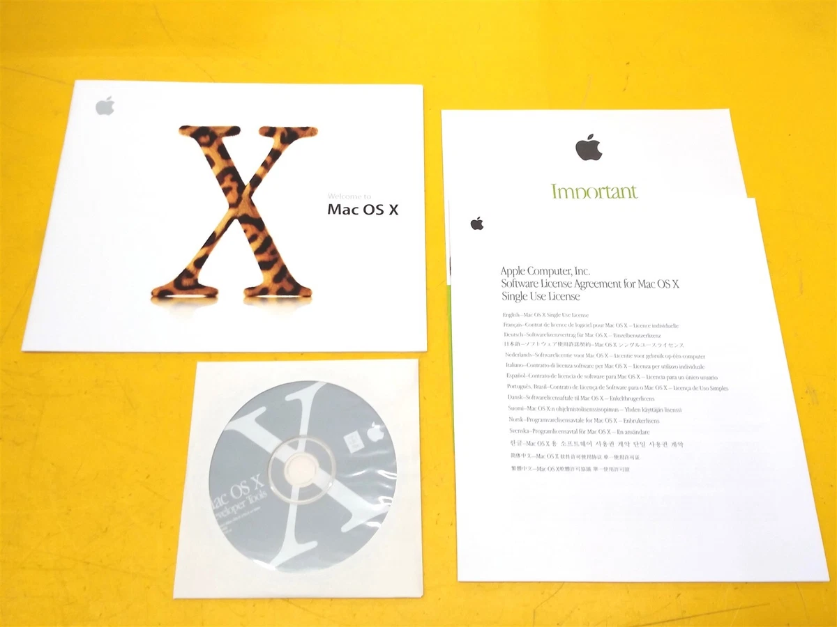 Apple Apple Mac OS X 10.2, Jaguar CD Operating System Software for