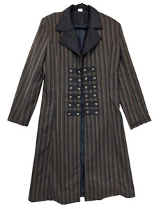 Spirit Steampunk Trench Coat Mens L Brown Cosplay Gothic Theater Costume - Picture 1 of 10