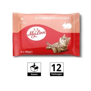 12X400g=4,8kg „My Love“ KOMPLETTES DOSENFUTTER fur ausgewachsene Katzen - Bild 1 von 1