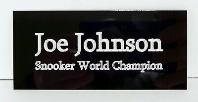 Joe JOHNSON - Campeón Mundial De Snooker - Placa Grabada 110x50mm Para Recuerdos • 12.29€