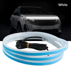 Tira de capó LED DRL flexible atmosférica 180 cm luz de circulación diurna lámpara blanca - Imagen 1 de 11
