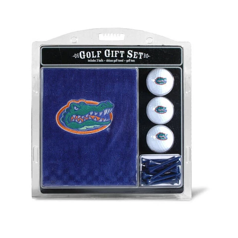 NCAA Florida Gators Golf Gift Set Embroidered Towel, Golf Balls & Tees Cover