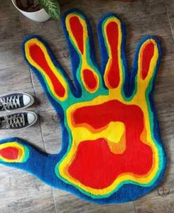Thermal Hand Tufted Rug, 3d Rug Tufted, Aesthetic Custom Rug For Living Room - Picture 1 of 5
