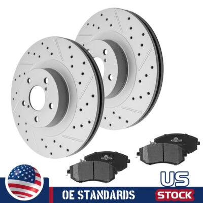 Front Disc Brake Rotors Ceramic Pads Kit For Subaru Baja Forester Saab 9-2X - Image 1 of 4