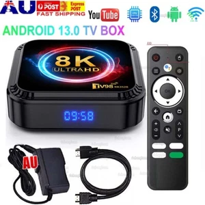 TV Box Android 13 Media Player 5G WIFI Quad Core 8K 2G/4G+ 32G/64G Smart Stream - Picture 1 of 18