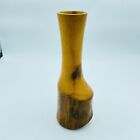 Vintage 1979 Wyoming Natural Wood Hand Carved 12” Vase