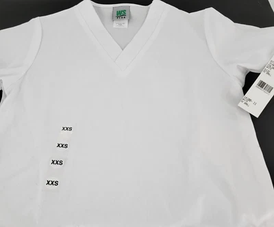 Blusa Médica WS Gear Blanco Cisne Trabajo Unisex XXS Blanca Cuello en V NUEVA Foto 1 de 4