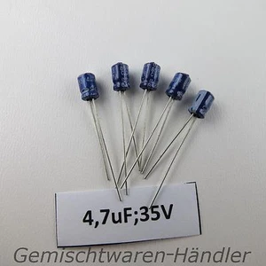 5x Elko 4,7 µF 35V Kondensator Elektrolytkondensator mF uF SAMWHA Capacitor - Picture 1 of 1