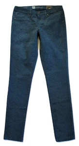 New! Mossimo Snake Skin Foil Stamp Print Teal Skinny Legging Jeans Womens Sizes - Picture 1 of 6
