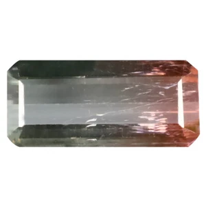 Hermosa turmalina bicolor Brasil octágono (13 x 6 mm) sin calefacción de 2,96 quilates - Imagen 1 de 2