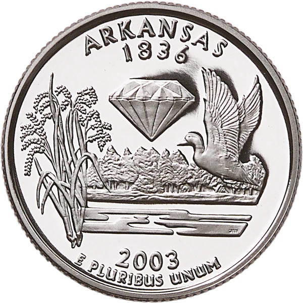 2003 S ARKANSAS  PROOF 90% Silver STATE QUARTER - Image 1 of 1