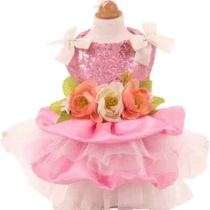 Dog Pink Sequin Formal Dress For a Small Dog, Size: XL - Picture 1 of 10