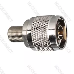 N Type male plug to F female Jack coaxial adapter connector for Wireless antenna - Picture 1 of 3