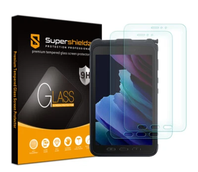 2X Supershieldz Tempered Glass Screen Protector for Samsung Galaxy Tab Active3 - Image 1 of 4