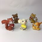 Vtg Mini Craft Animals Woodland Lot of 5 Dollhouse Miniatures Plastic Hong Kong