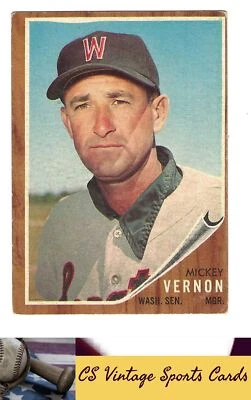 1962 Topps #152a Mickey Vernon - Image 1 of 2