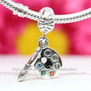 Authentic Artist's Palette Sterling Silver Ale 925 charm 791268CZMX - Picture 1 of 1