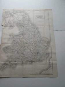(1) ONE: 1872 MAP OF ENGLAND & WALES, BLACK'S GUIDE, EDINBURGH - Picture 1 of 11