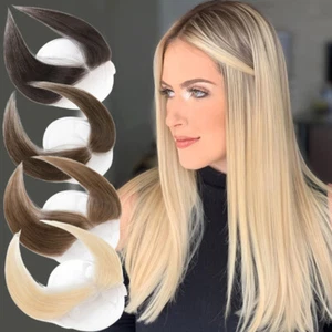 Full Lace Cover-up Hairline Remy Human Hair Piece Topper Toupee Hairpiece Women - Picture 1 of 35