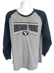 BYU BRIGHAM YOUNG UNIVERSITY blau/grau langärmeliges T-Shirt Gr. xxl/2XL COUGARS - Bild 1 von 3