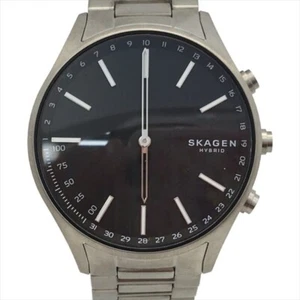 Skagen Wristwatch SKT1305 Men's Quartz 40mm With Box Black Silver Excellent - Picture 1 of 7