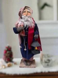 Handgefertigt von Michelle frühe amerikanische handgeformte Ton Gesicht Weihnachtsmann mit Sack und - Bild 1 von 5