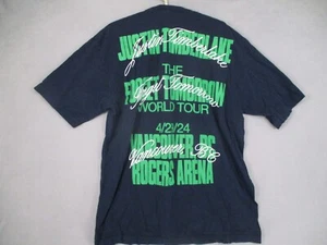 Justin Timberlake Shirt Mens Large Blue Forget Tommorow Concert Tour 2024 - Picture 1 of 15