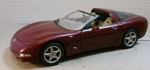 FRANKLIN MINT Precision Models 2003 CORVETTE COUPE 1:24 Scale Model MAROON - Picture 1 of 6