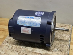 Leeson AC Motor C4T34DC26B, 1/2 HP, 208-230/460 VAC, 3450 RPM, S56J, 102198.00 - Picture 1 of 8