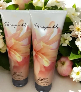 Bath & Body Works Madreselva Ultra Crema Corporal Karité Tamaño Completo Conjunto de 2 Nuevo Raro - Imagen 1 de 6