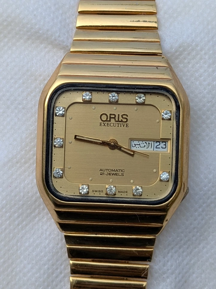 DE COLECCIÓN Años 60 Tono Dorado ORIS Exactivo Automático SUIZO 21 Joyas Día/Fecha Foto 1 de 4